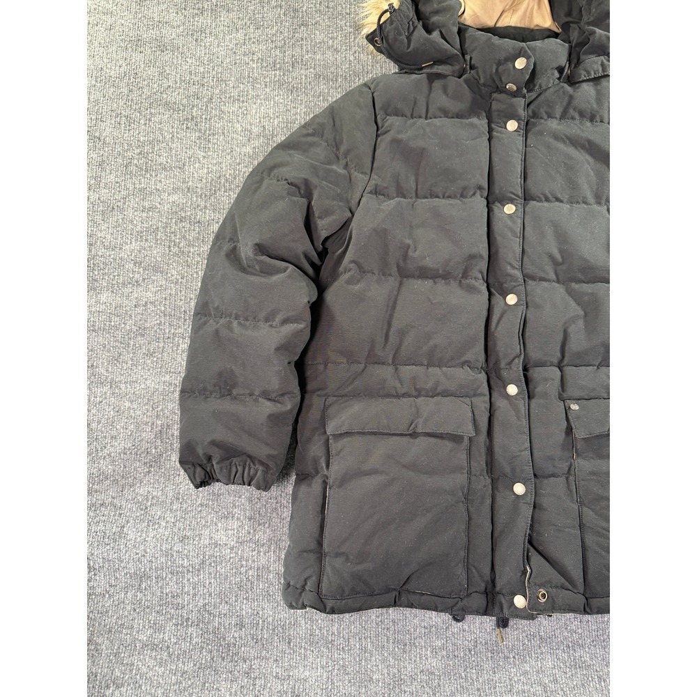 Denim & Supply Ralph Lauren Puffer Parka Jacket Womens XL Black Hooded Faux Fur - Picture 4 of 14